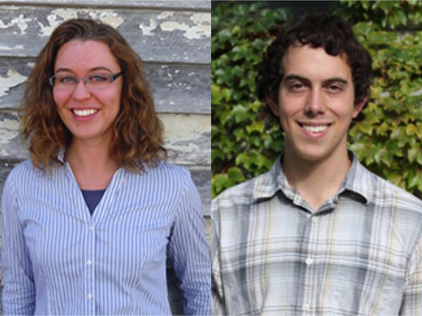 Mallory James (PhD student, Anthropology) and Daniel Reid (MS candidate, Institute for Molecular Engineering) Mallory James (PhD student, Anthropology) and Daniel Reid (MS candidate, Institute for Molecular Engineering)